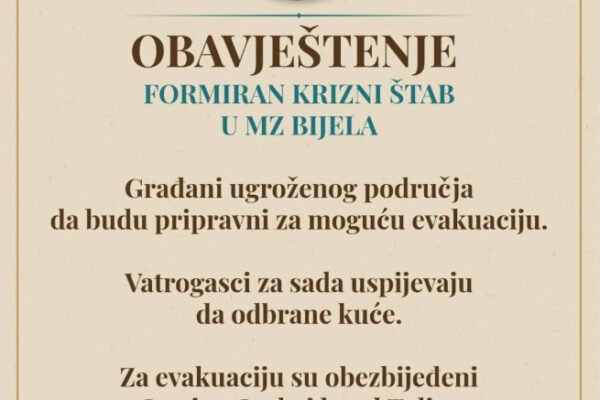 Hitno obavještenje