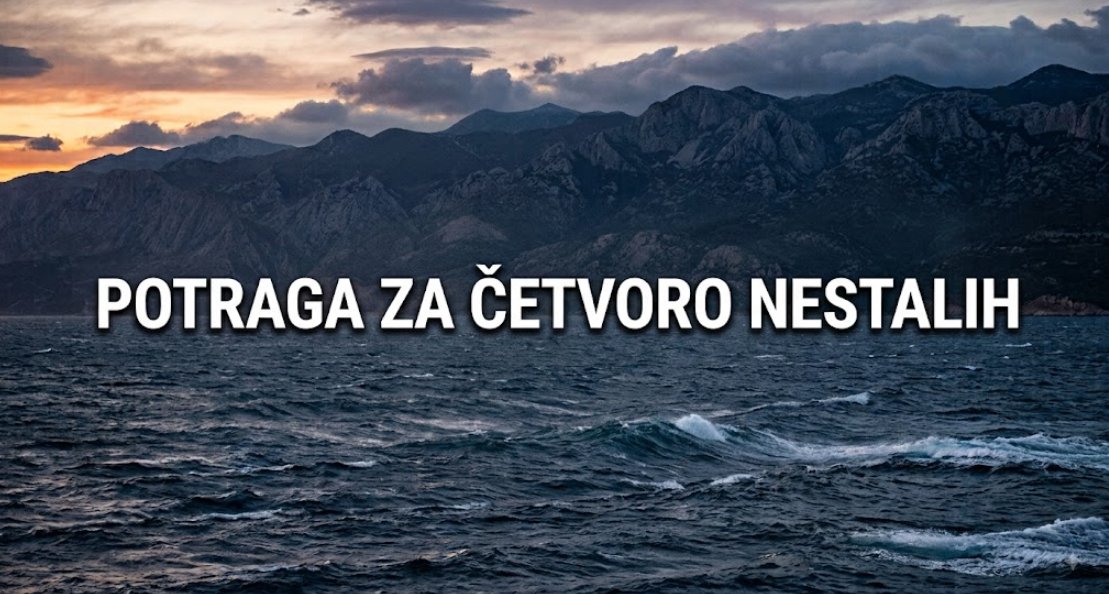 Potraga za četvoro nestalih prijatelja na moru u olujnom nevremenu