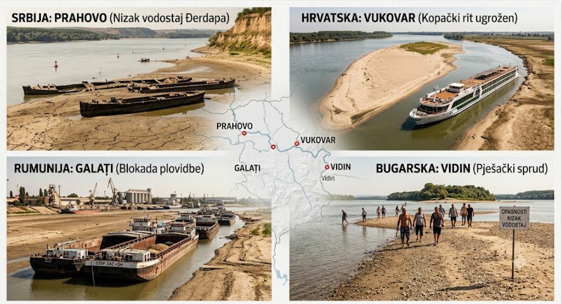 Nizak vodostaj Dunava u regionu