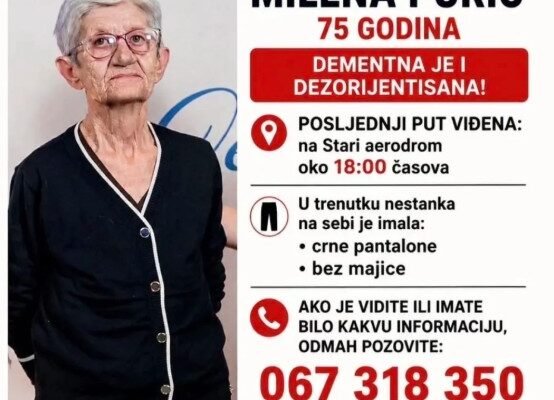 Porodica traži Milenu Purić već pet dana